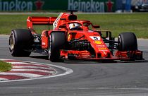 Ferrari's Sebastian Vettel in action