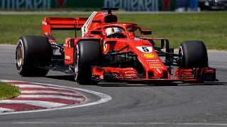 Ferrari's Sebastian Vettel in action