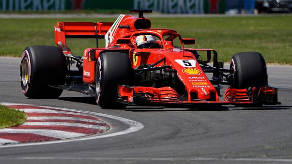 Ferrari's Sebastian Vettel in action