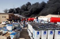 Yeniden sayım öncesi Bağdat'ta seçim sandıkları yandı