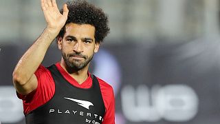 Team Egypt's Salah poses with Chechen leader ahead of World Cup