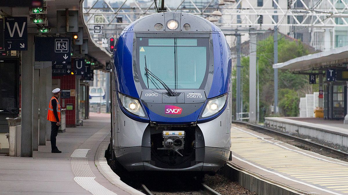 Francia TGV a lyoni Part dieu pályaudvaron