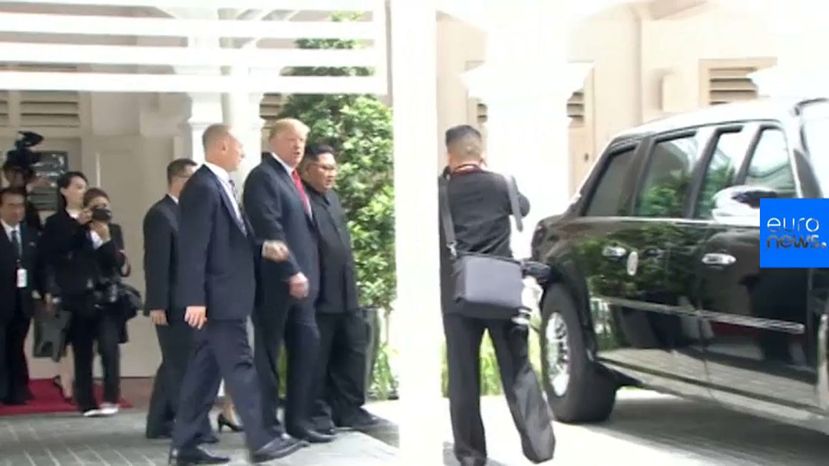 Trump 'Canavar' limuzinle Kim'e hava attı