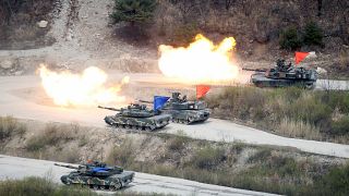 US and South Korean forces at a firing exercise