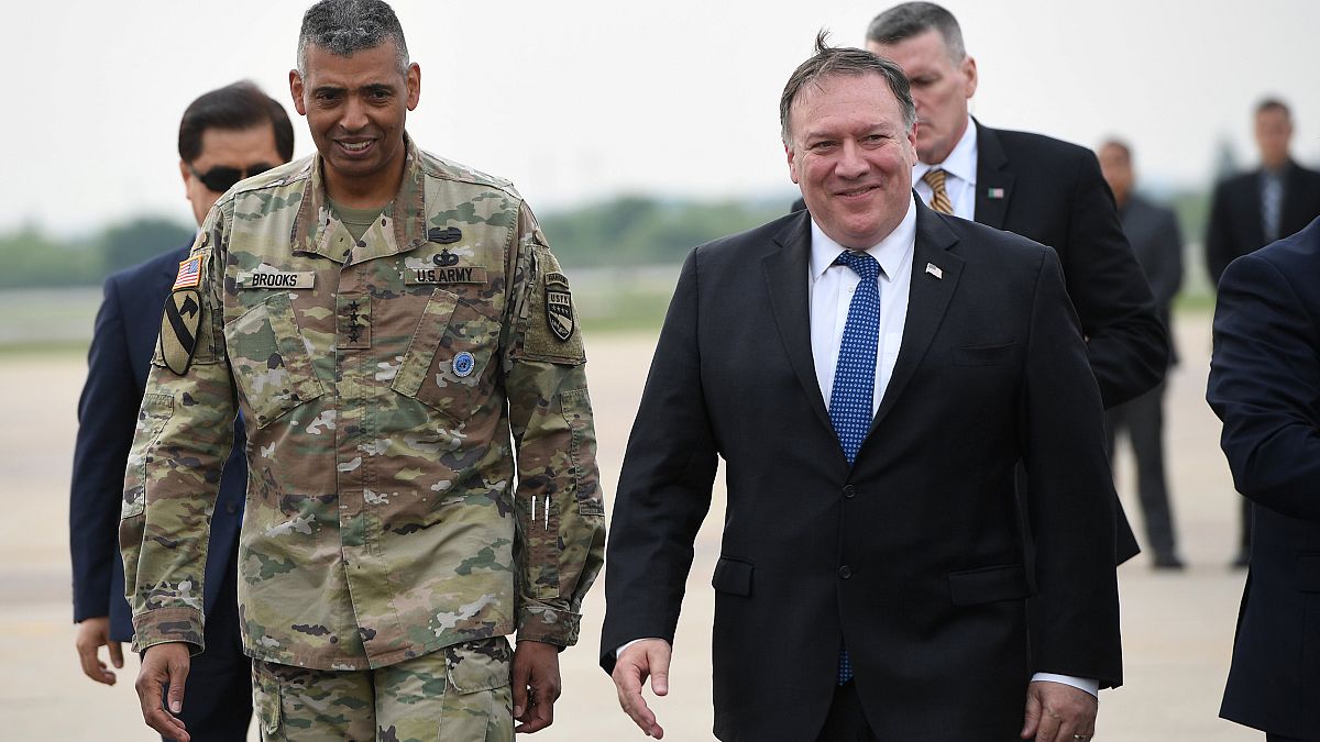 US Secretary of State Mike Pompeo arrives in South Korea, June 13, 2018
