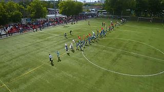 Children take part in Football for Friendship in Russia