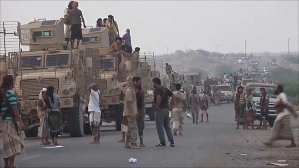 Coalition ground forces mass on the outskirts of Hodeida. Coalition ground forces mass on the outskirts of Hodeida.