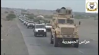 شاهد: قوات التحالف العربي بقيادة السعودية تتجه إلى ميناء الحديدة اليمني