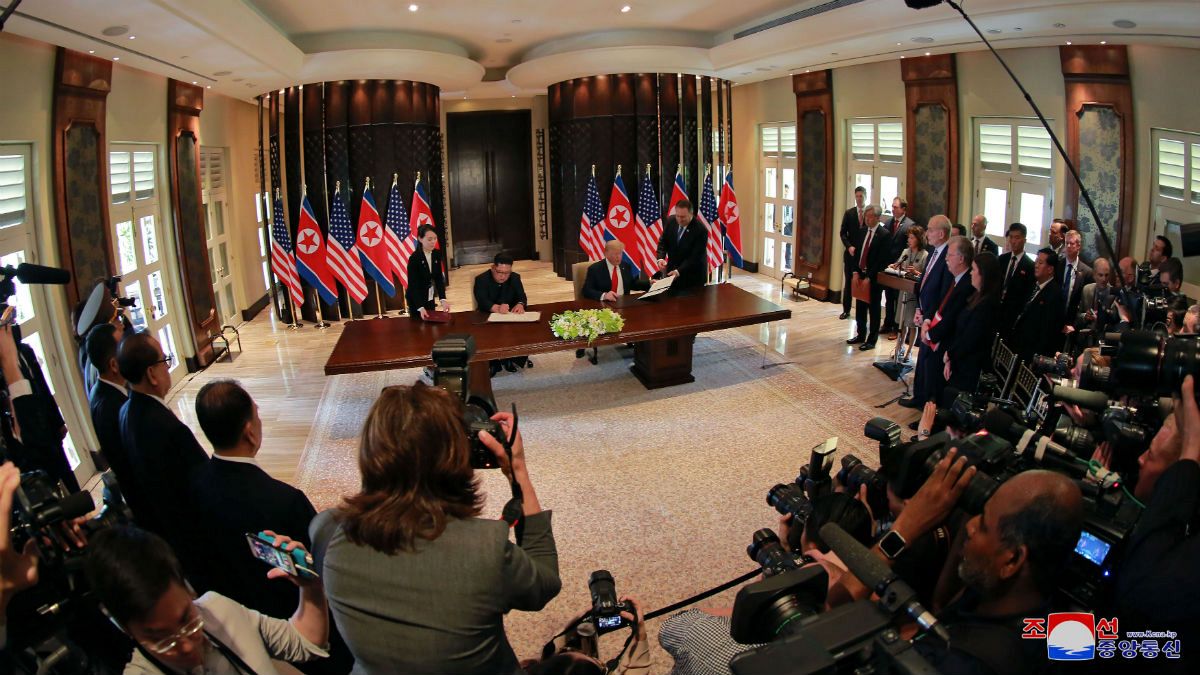 Donald Trump and North Korea's leader Kim Jong Un