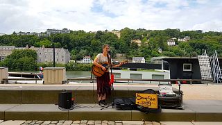 Busker kicks-off European tour and hosts gigs from her converted van