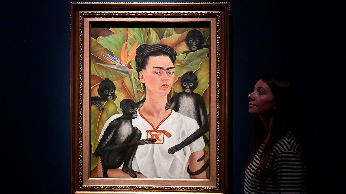 A Frida Kahlo painting on display in London 
