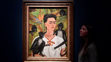 A Frida Kahlo painting on display in London