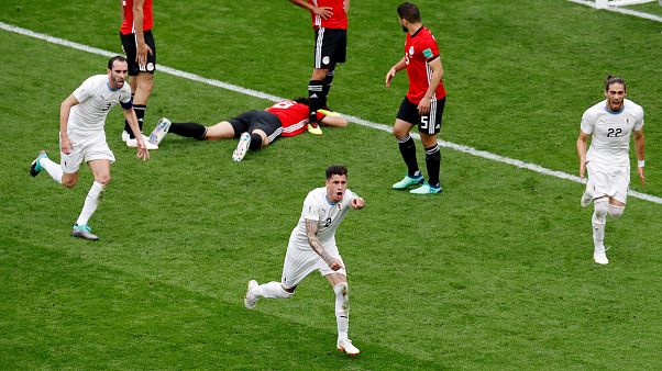 L'Uruguay arrache la victoire contre l'Egypte L'Uruguay arrache la victoire contre l'Egypte