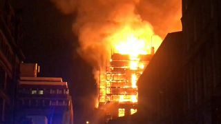 Пожар в центре Глазго