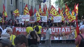 Jornada de protesto em Roma