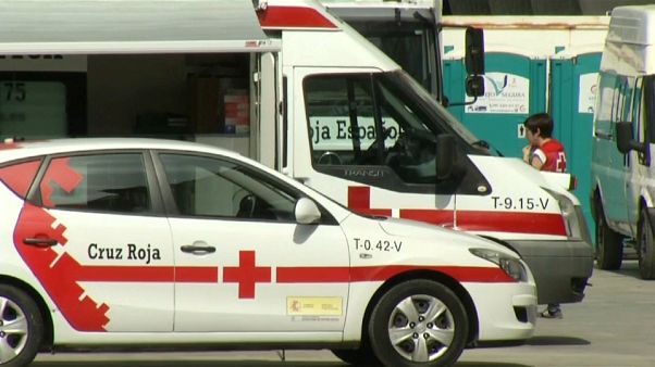 Aid workers in Valencia Aid workers in Valencia