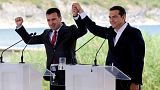 Greek PM Tsipras and Macedonian PM Zaev