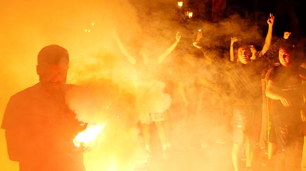 Protestos violentos em Skopje contra novo nome da Macedónia Protestos violentos em Skopje contra novo nome da Macedónia