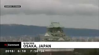 Felvették a földrengést a kamerák Japánban