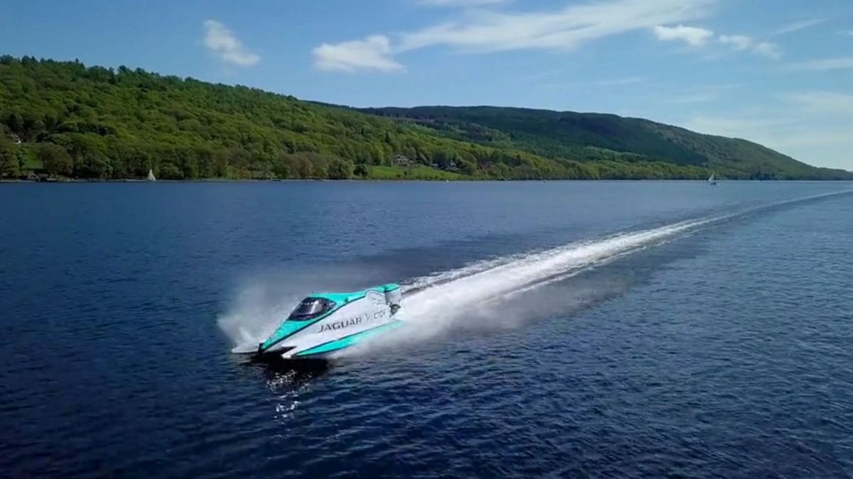 Watch: Jaguar's battery-powered boat breaks speed records