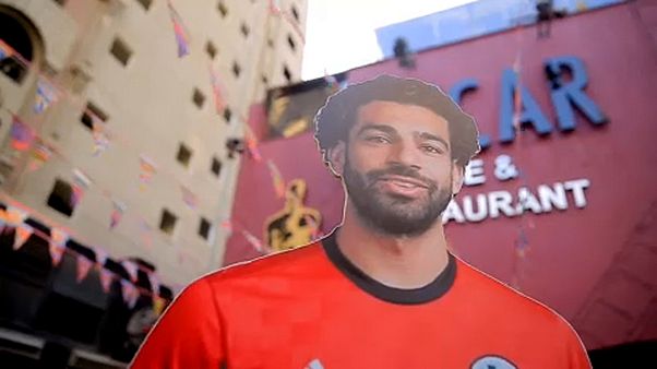 مجسم لمحمد صلاح في القاهرة مجسم لمحمد صلاح في القاهرة