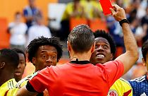 أول بطاقة حمراء للمونديال في وجه لاعب كولومبي أمام اليابان