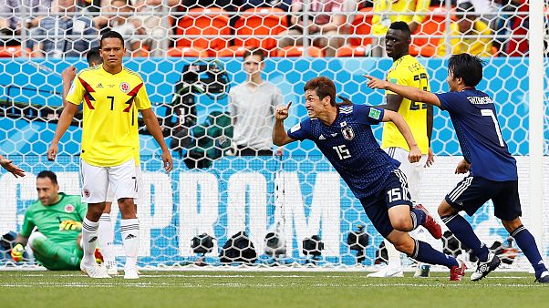 Osako celebra o golo da vitória nipónica Osako celebra o golo da vitória nipónica