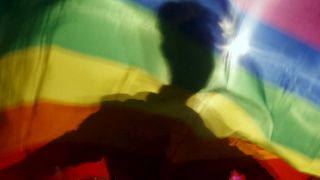 A rainbow flag file photo