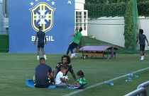 Sochi: i giocatori del Brasile in campo con i figli 