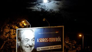  government billboard displaying George Soros