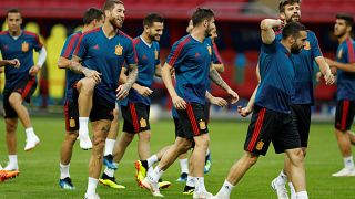 Тренировка сборной Испании в Казани