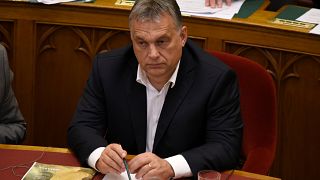 Hungarian Prime Minister Viktor Orban before vote on the 'Stop Soros' bills