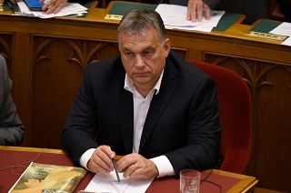 Hungarian Prime Minister Viktor Orban before vote on the 'Stop Soros' bills