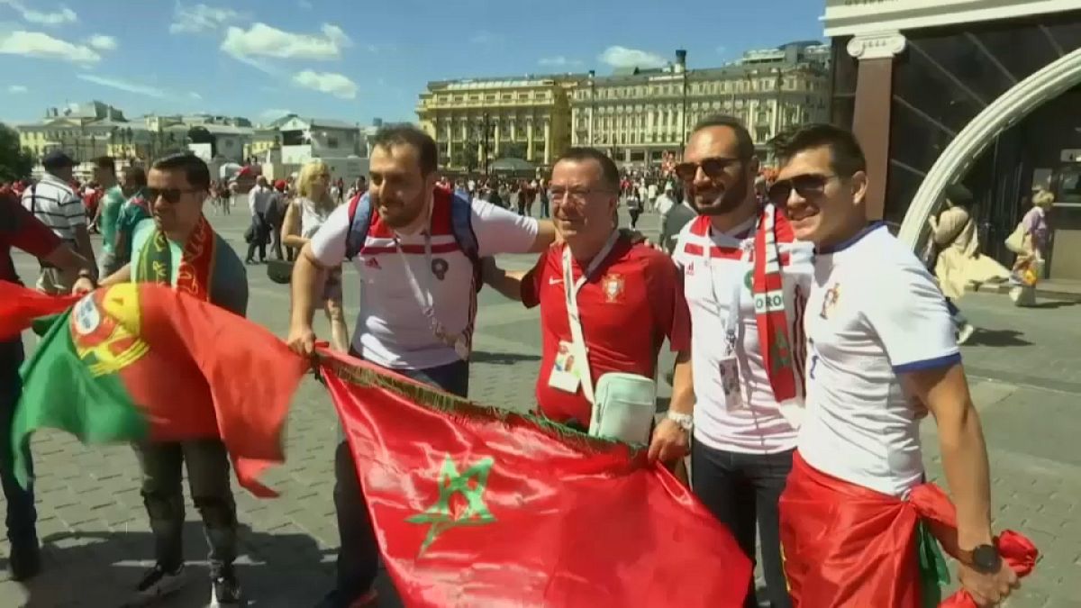 Portugueses em festa depois de vitória contra Marrocos 