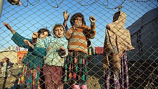 Taimani mülteci kampındaki Afgan çocuklar