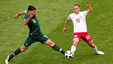 من لقاء الدنمارك وأستراليا