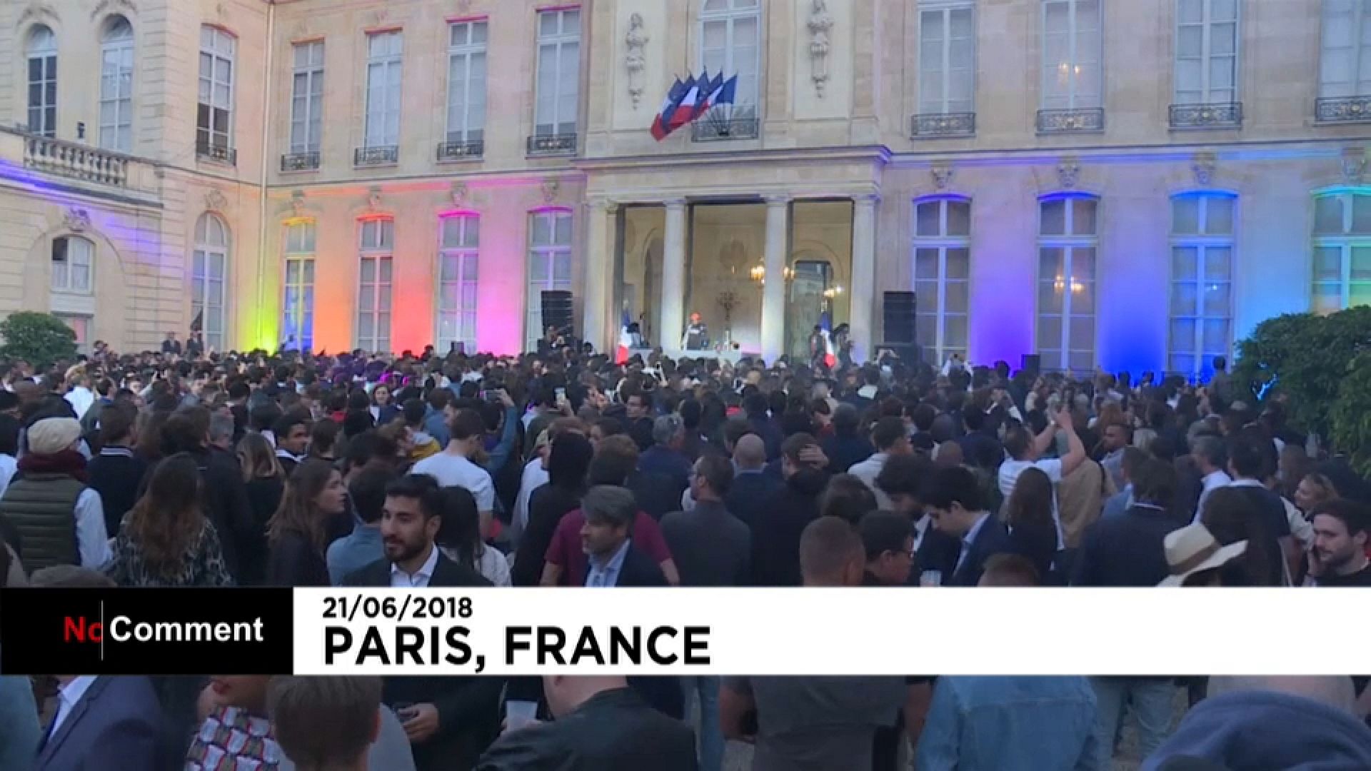 Vidéo. L'Elysée transformé en boîte de nuit | Euronews