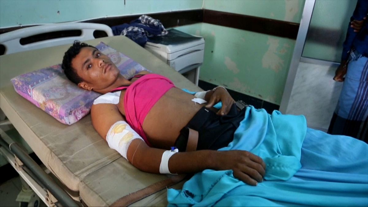 Hospitals in Hodeida are struggling to cope with the number of injured
