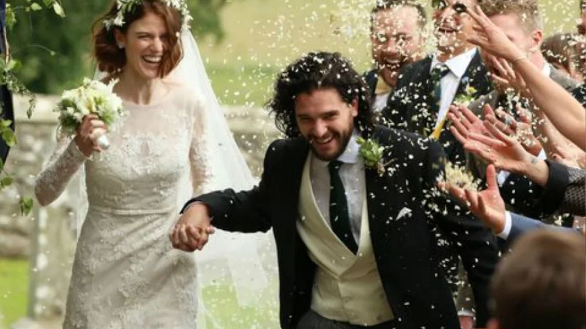 Game of Thrones stars Kit Harington and Rose Leslie marry in Scotland