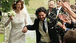 Game of Thrones stars Kit Harington and Rose Leslie marry in Scotland