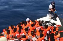 Migrants rescued by the Aquarius