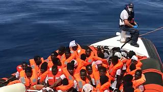 Migrants rescued by the Aquarius