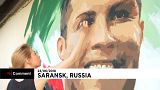 Ronaldo mural greets Portugal in Saransk