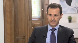 الأسد خلال المقابلة