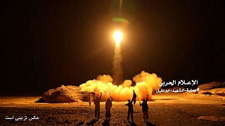 the launch by Houthi forces of a ballistic missile aimed at Saudi Arabia