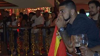 Alivio y tensión durante el partido de España contra Marruecos