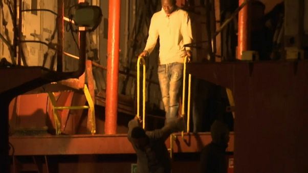 Migrant rescue ship docks at Sicilian port of Pozzallo Migrant rescue ship docks at Sicilian port of Pozzallo