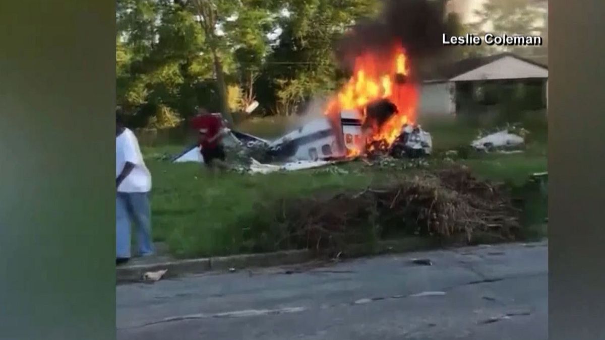 Watch: Dramatic video shows boy walk out of deadly plane crash