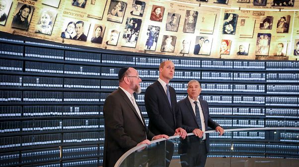 Prince William, visits the Yad Vashem's Hall of Names Prince William, visits the Yad Vashem's Hall of Names