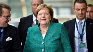 Angela Merkel arriving for the summit